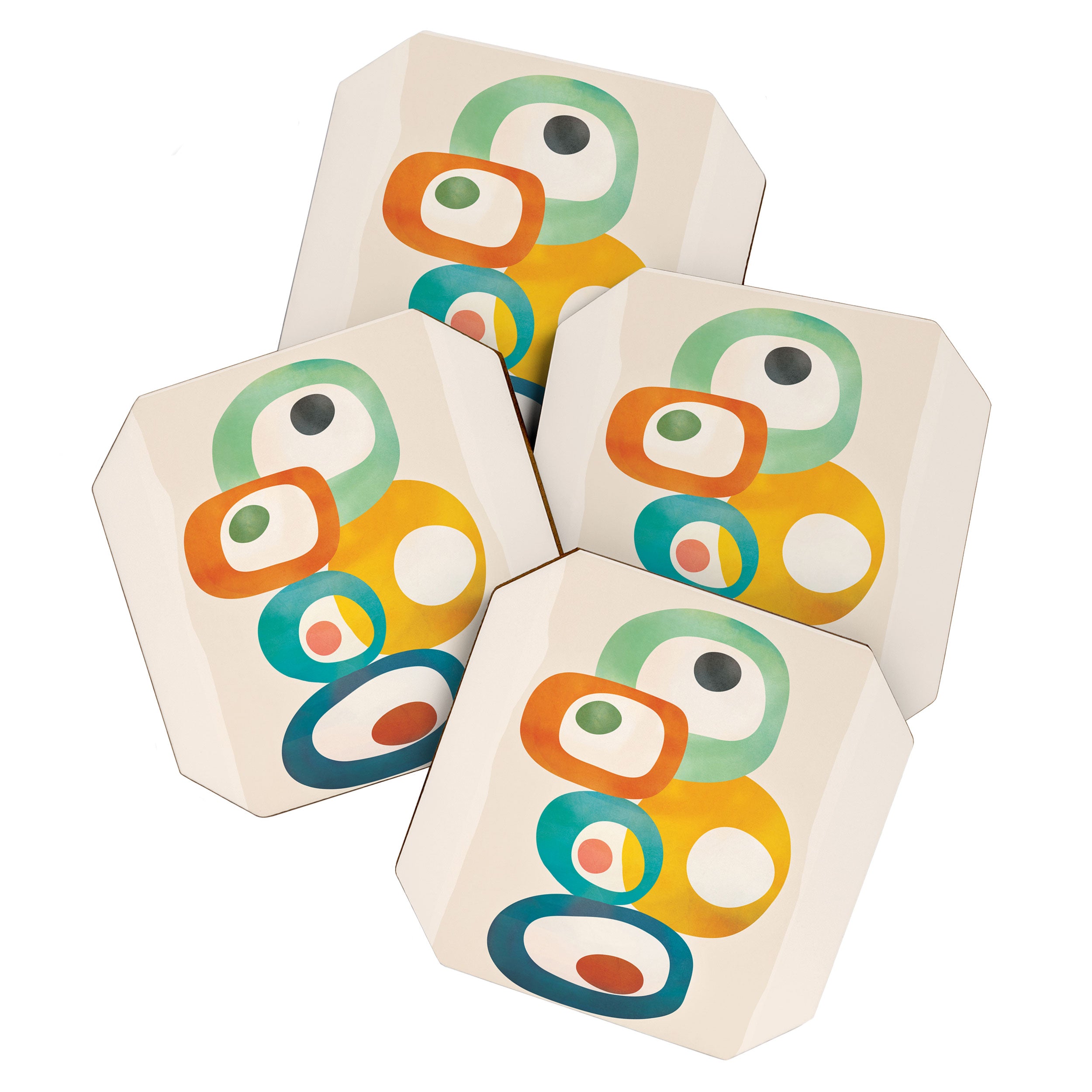 Mid-Century Modern Abstract Art 02 Coaster Gallery Image 1
