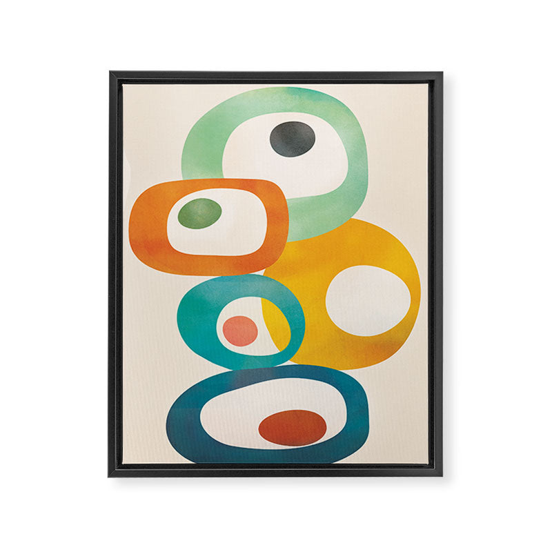 Mid-Century Modern Abstract Art 02 Framed Canvas Print Gallery Image 6