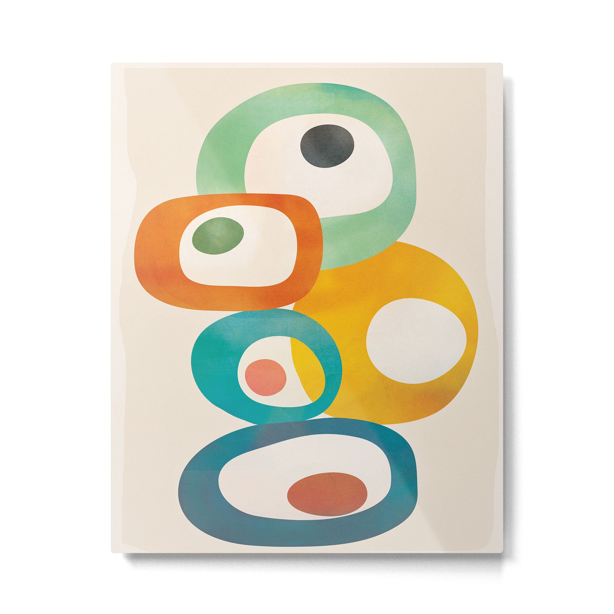 Mid-Century Modern Abstract Art 02 Metal Print Gallery Image 4