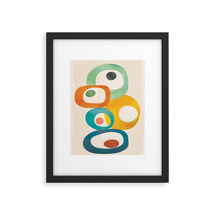 Mid-Century Modern Abstract Art 02 Framed Art Print Gallery Image 1
