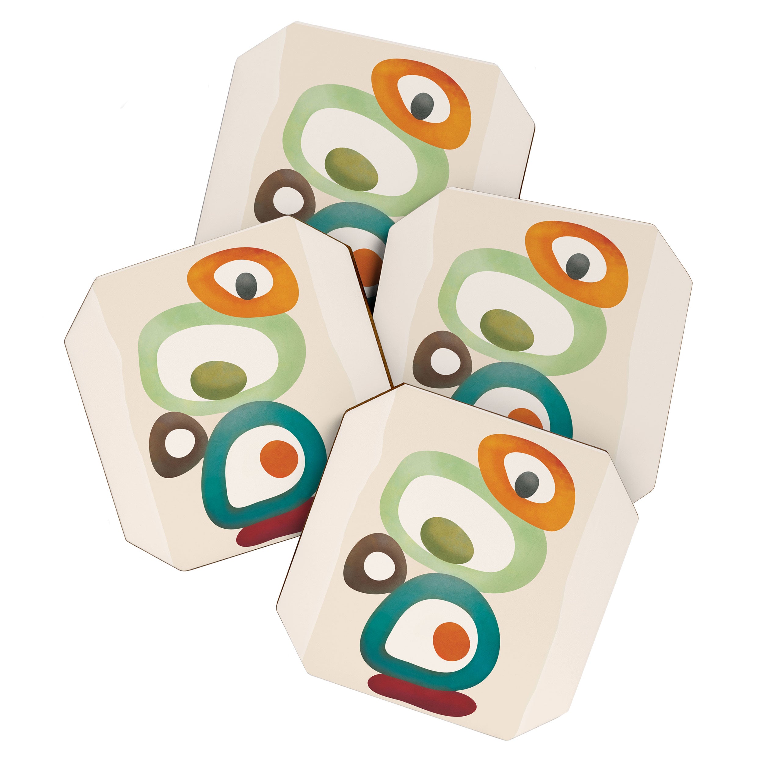 Mid-Century Modern Abstract Art 03 Coaster Gallery Image 1