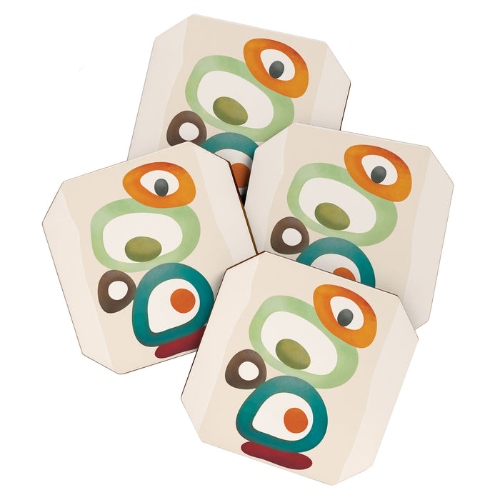 Mid-Century Modern Abstract Art 03 Coaster Gallery Image 1