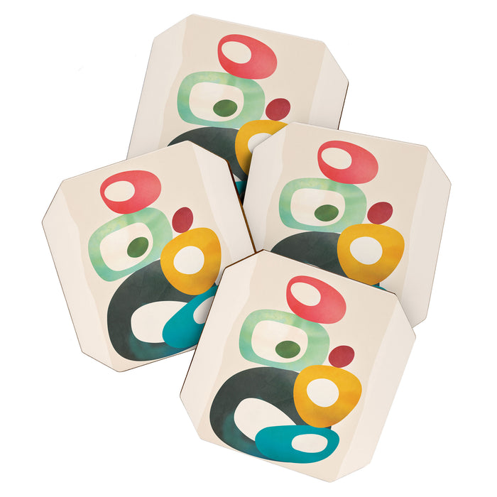 Mid-Century Modern Abstract Art 05 Coaster Gallery Image 1