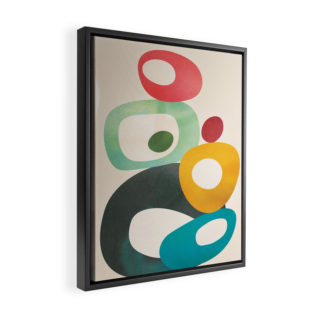 Mid-Century Modern Abstract Art 05 Framed Canvas Print Gallery Image 2