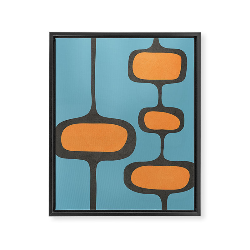 Mid-Century Modern Abstract Art 17 Framed Canvas Print Gallery Image 6