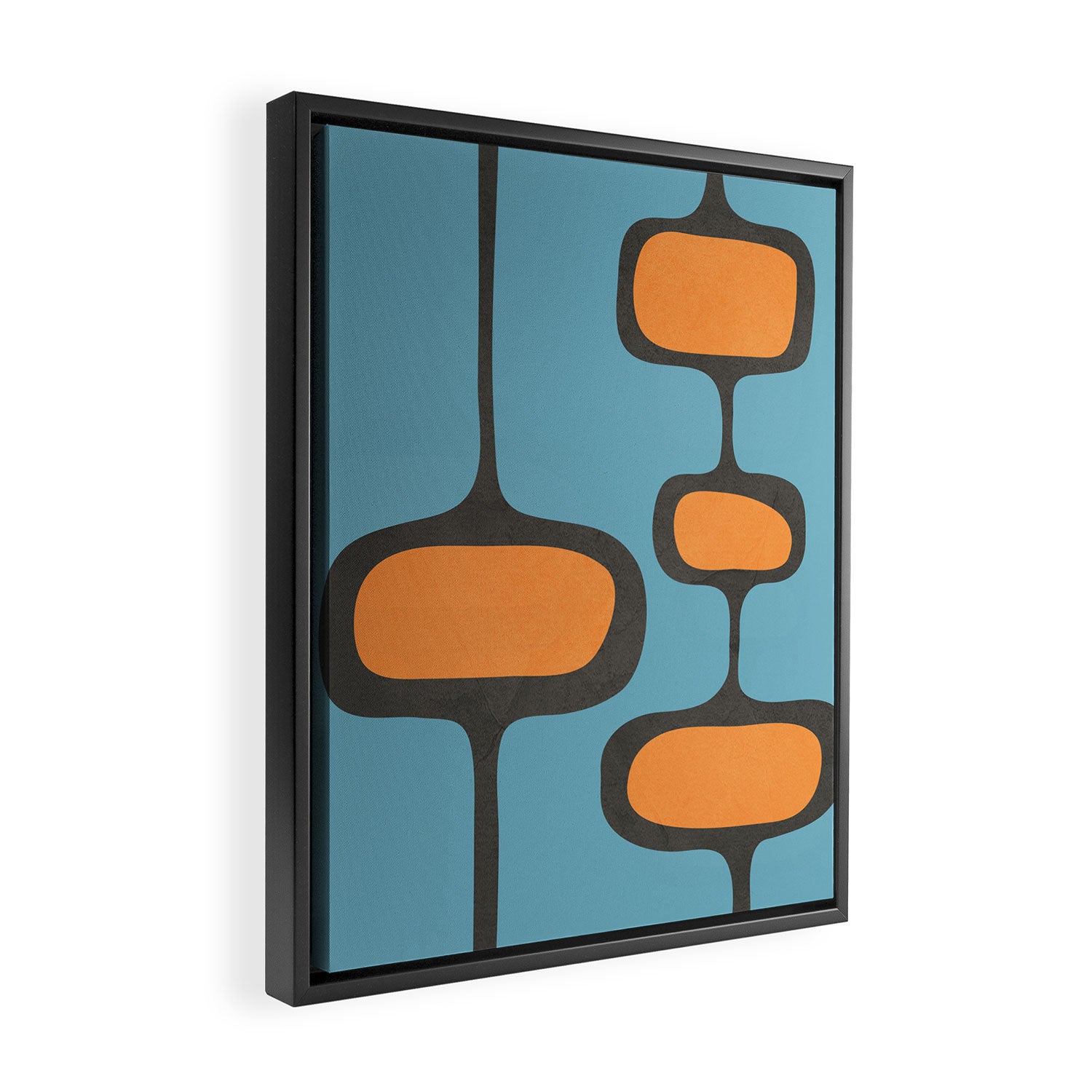 Mid-Century Modern Abstract Art 17 Framed Canvas Print Gallery Image 2
