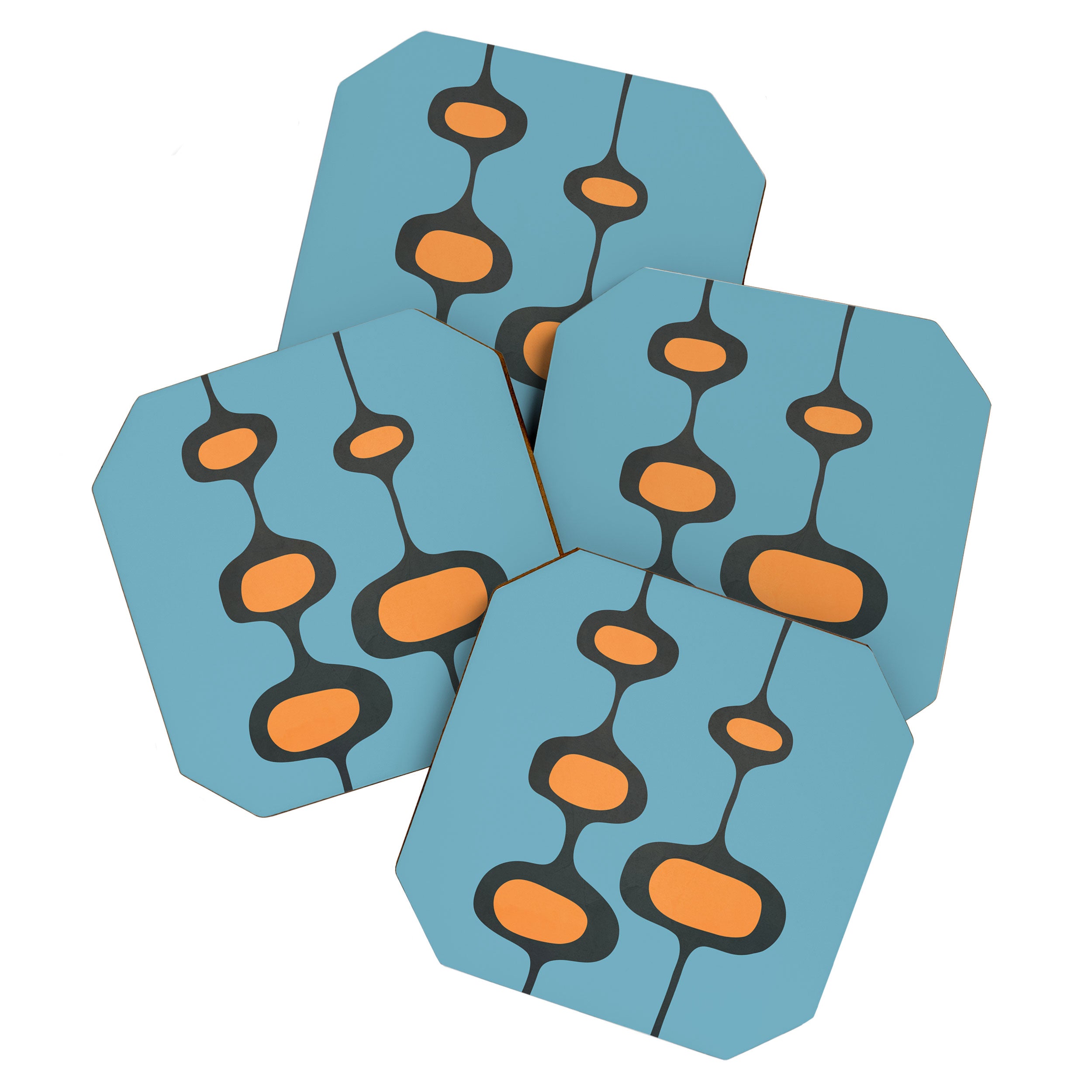 Mid-Century Modern Abstract Art 18 Coaster Gallery Image 1