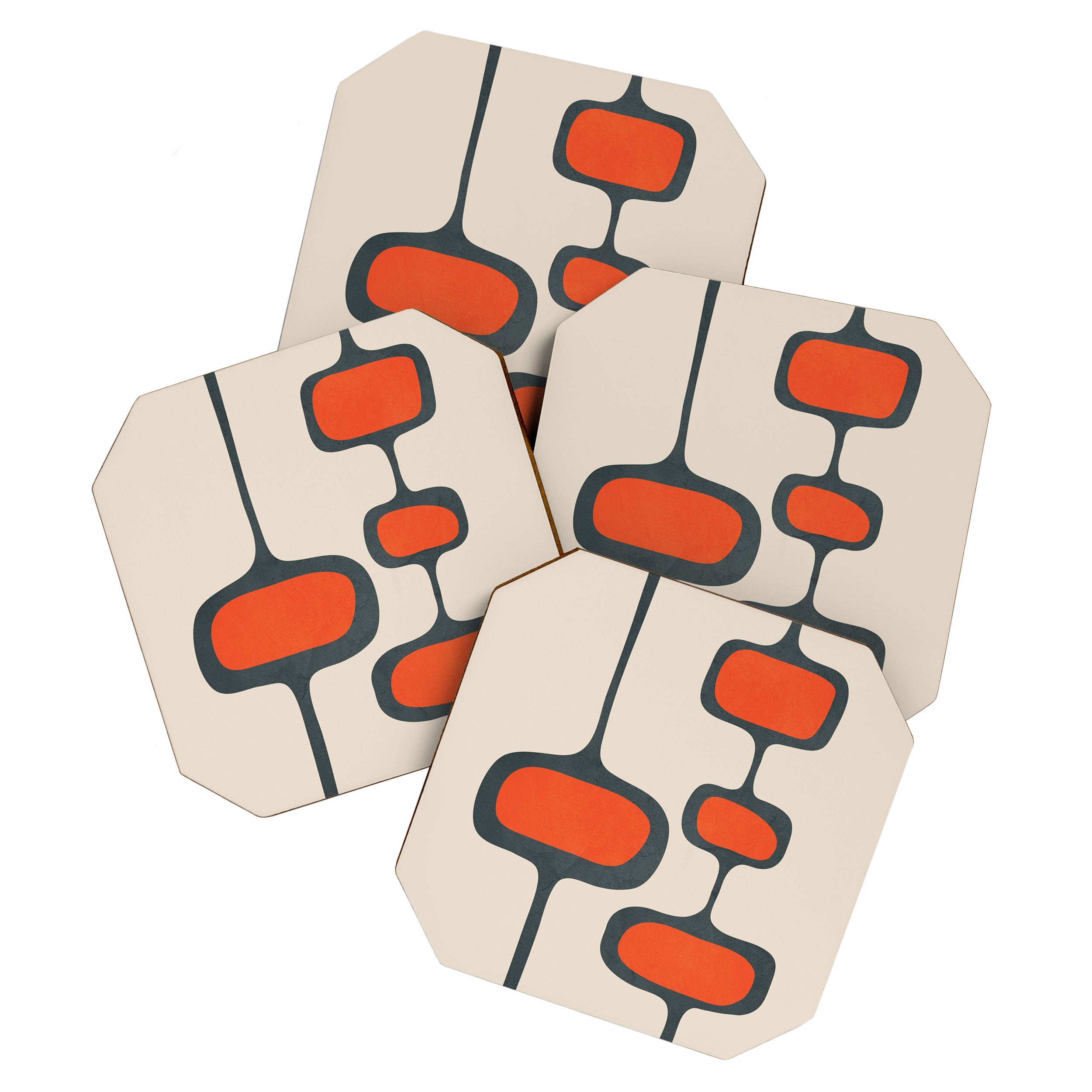 Mid-Century Modern Abstract Art 27 Coaster Gallery Image 1
