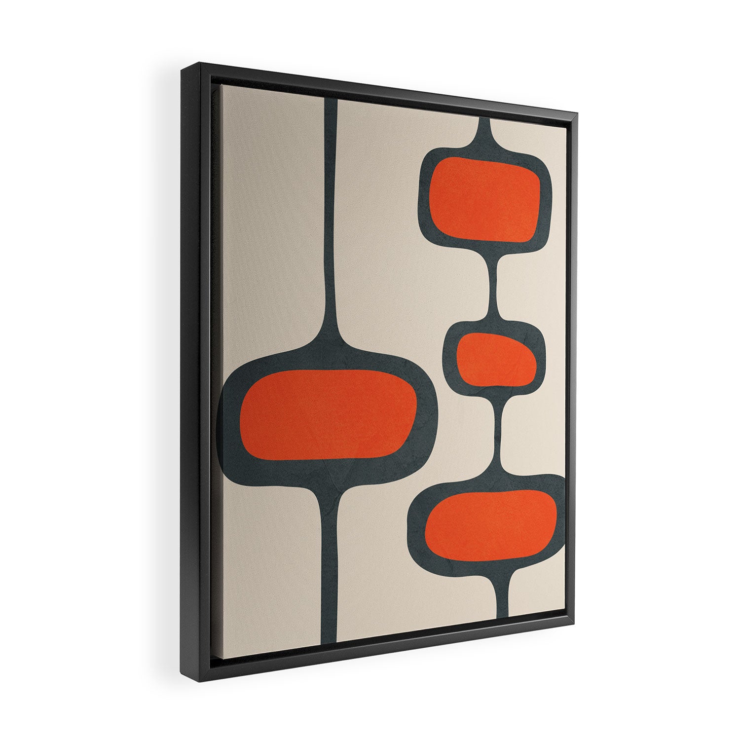 Mid-Century Modern Abstract Art 27 Framed Canvas Print Gallery Image 2
