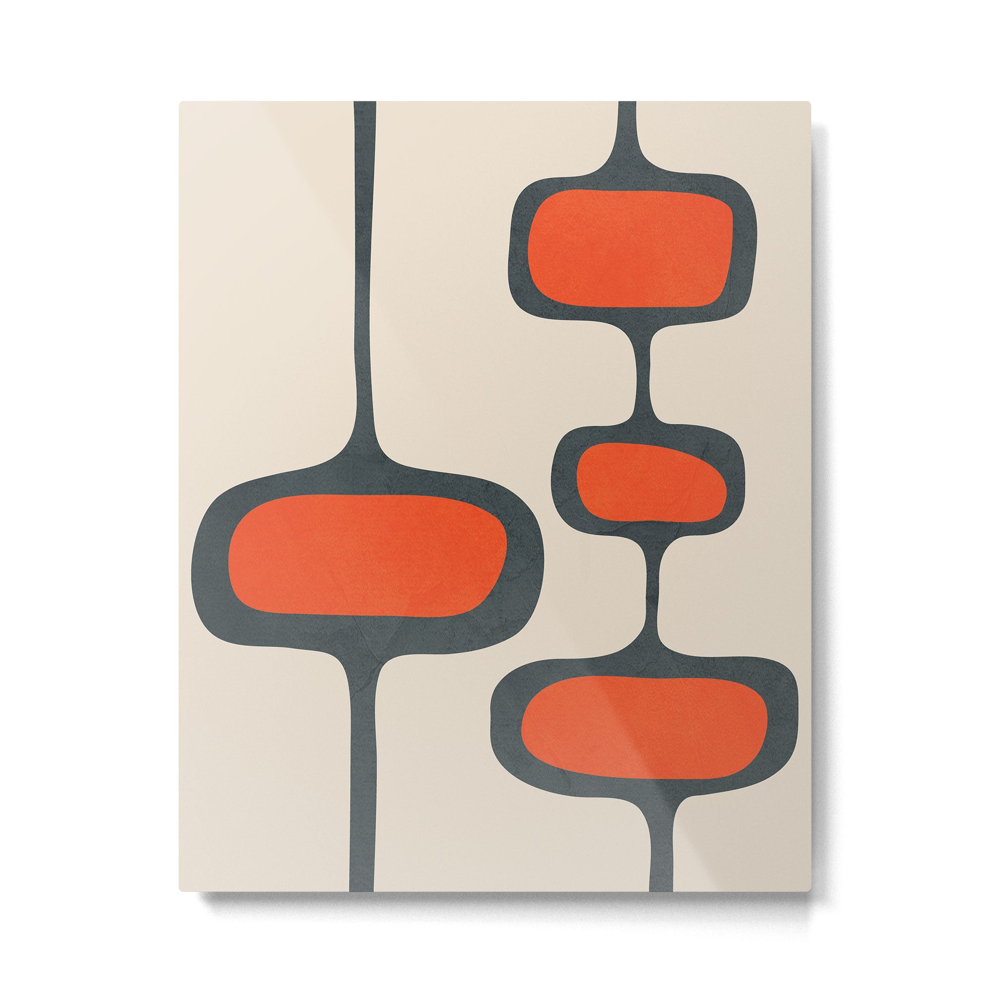 Mid-Century Modern Abstract Art 27 Metal Print Gallery Image 4