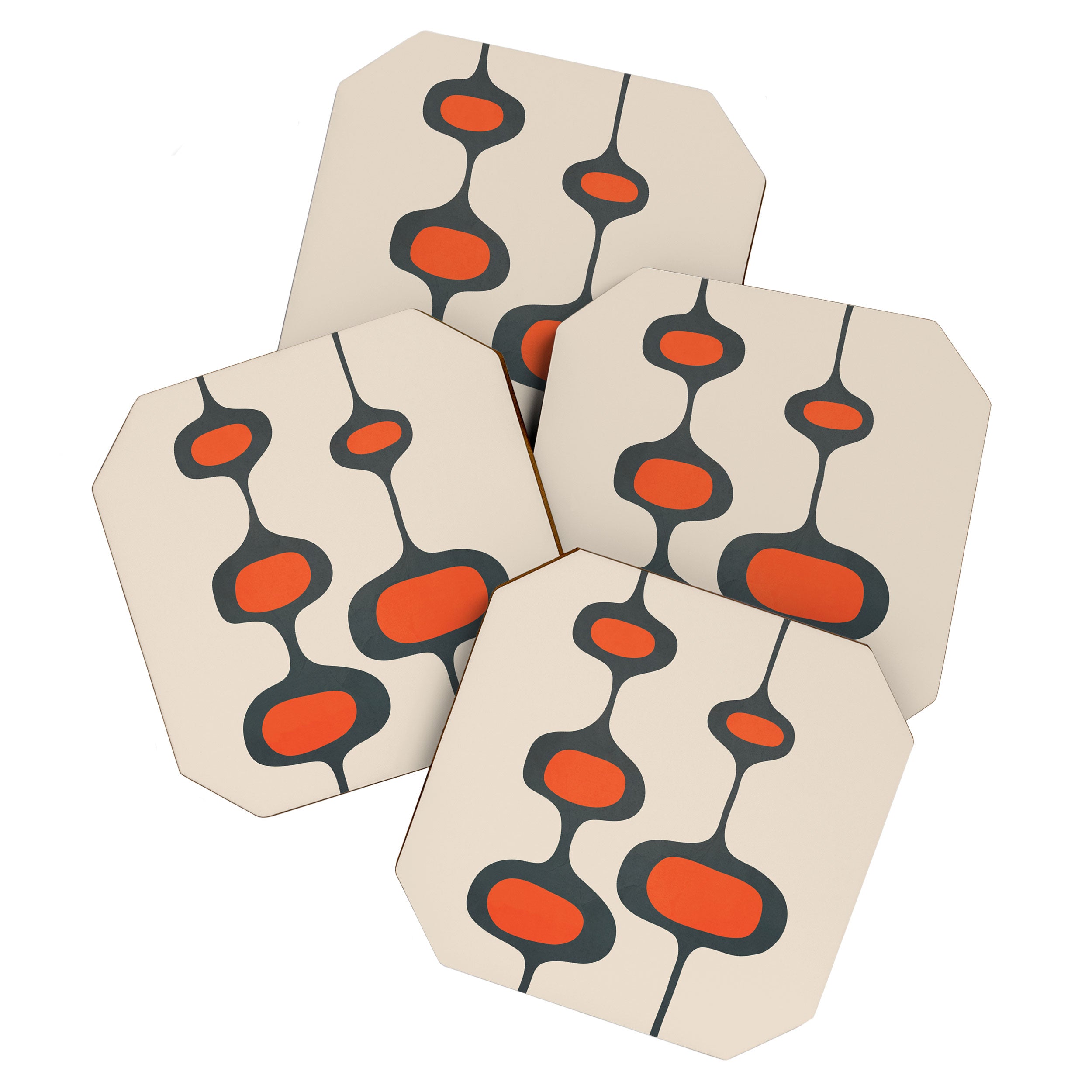 Mid-Century Modern Abstract Art 28 Coaster Gallery Image 1