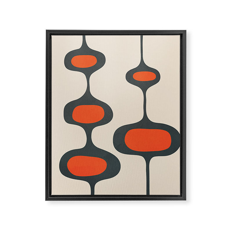 Mid-Century Modern Abstract Art 28 Framed Canvas Print Gallery Image 6