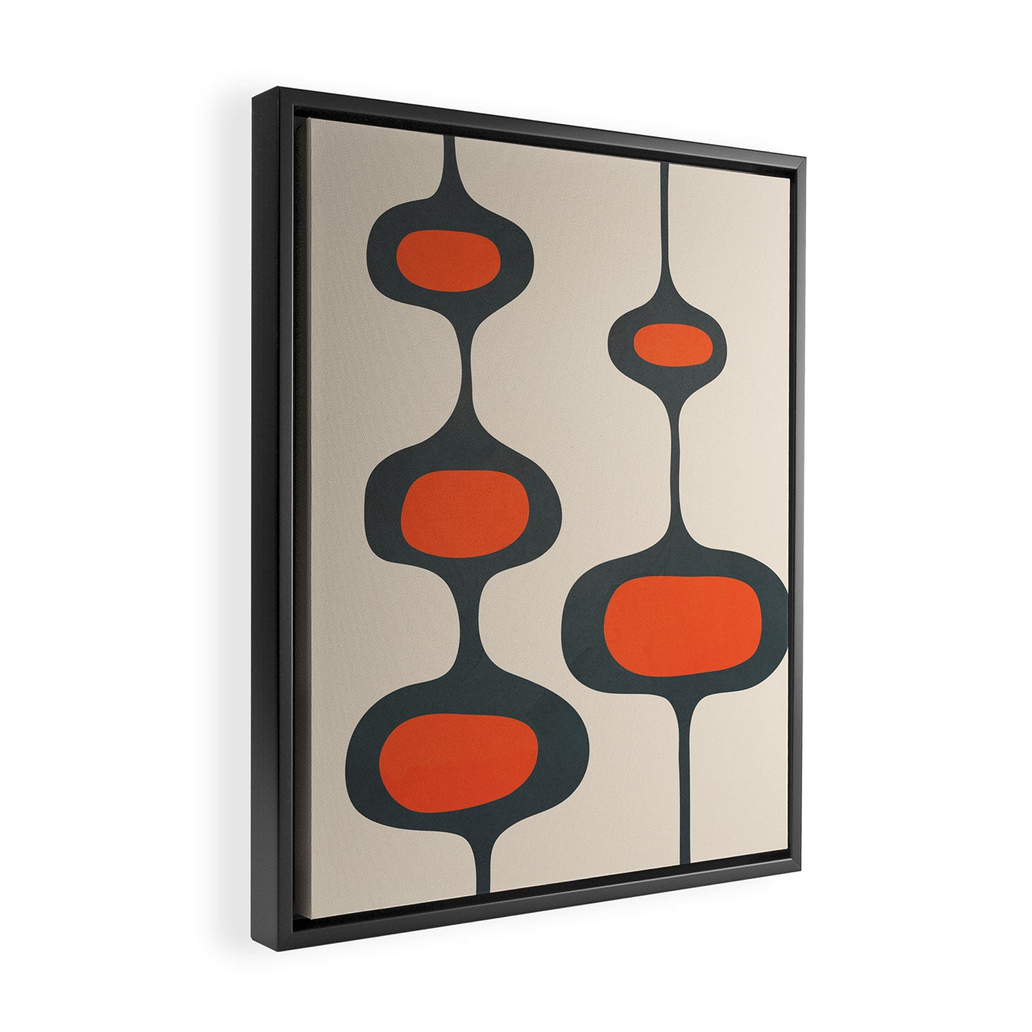 Mid-Century Modern Abstract Art 28 Framed Canvas Print Gallery Image 2