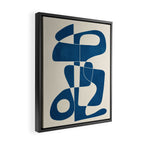 Minimal Abstract Cobalt Framed Canvas Print Gallery Image 2