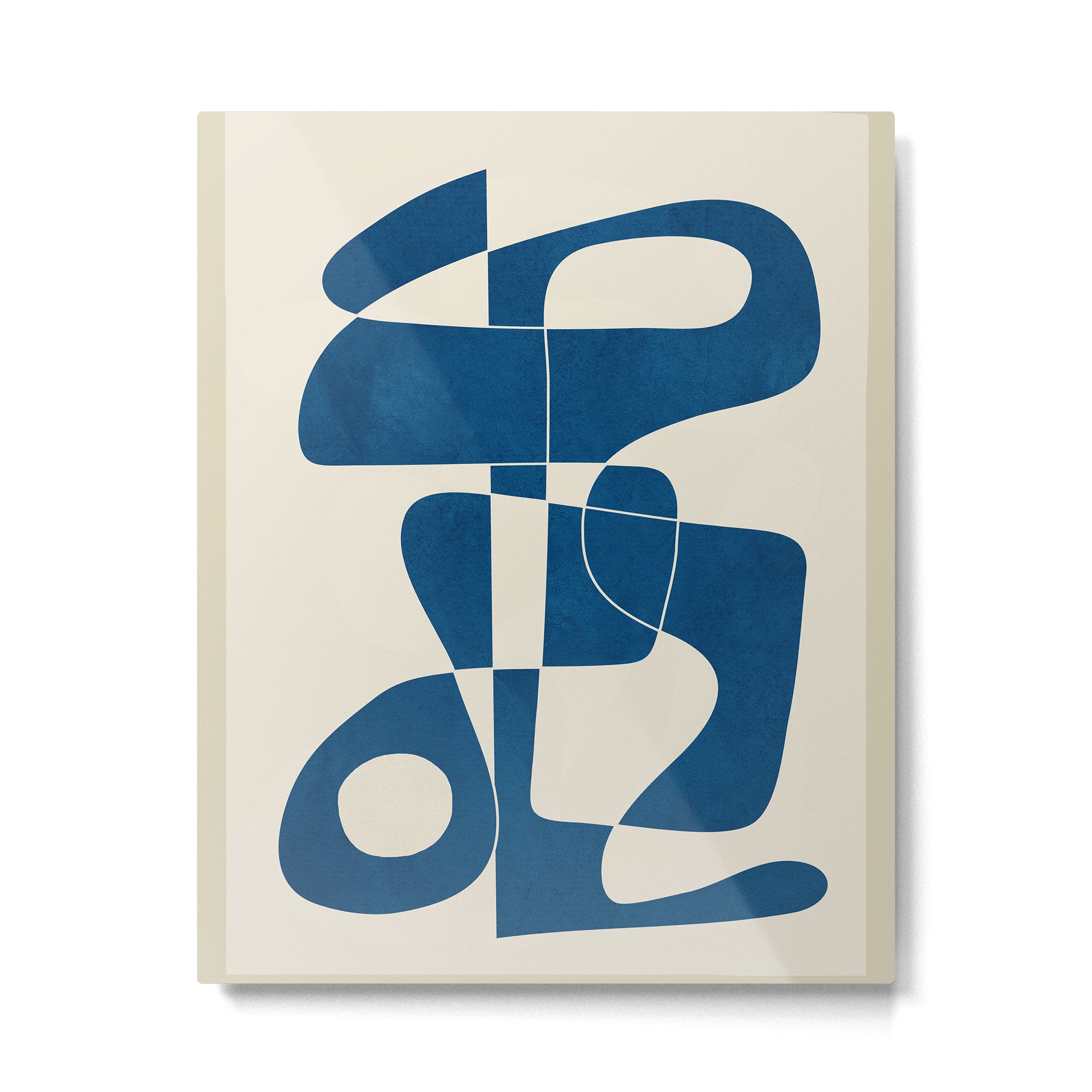 Minimal Abstract Cobalt Metal Print Gallery Image 4