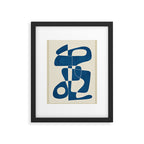 Minimal Abstract Cobalt Framed Art Print Gallery Image 5