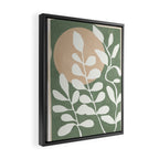 Minimal Abstract Leaves 02 Framed Canvas Print Gallery Image 2