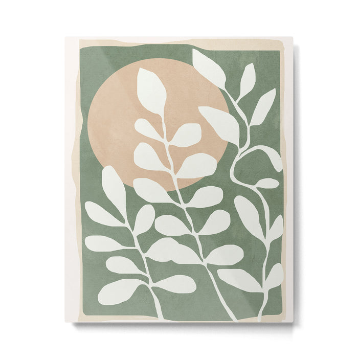 Minimal Abstract Leaves 02 Metal Print Gallery Image 1