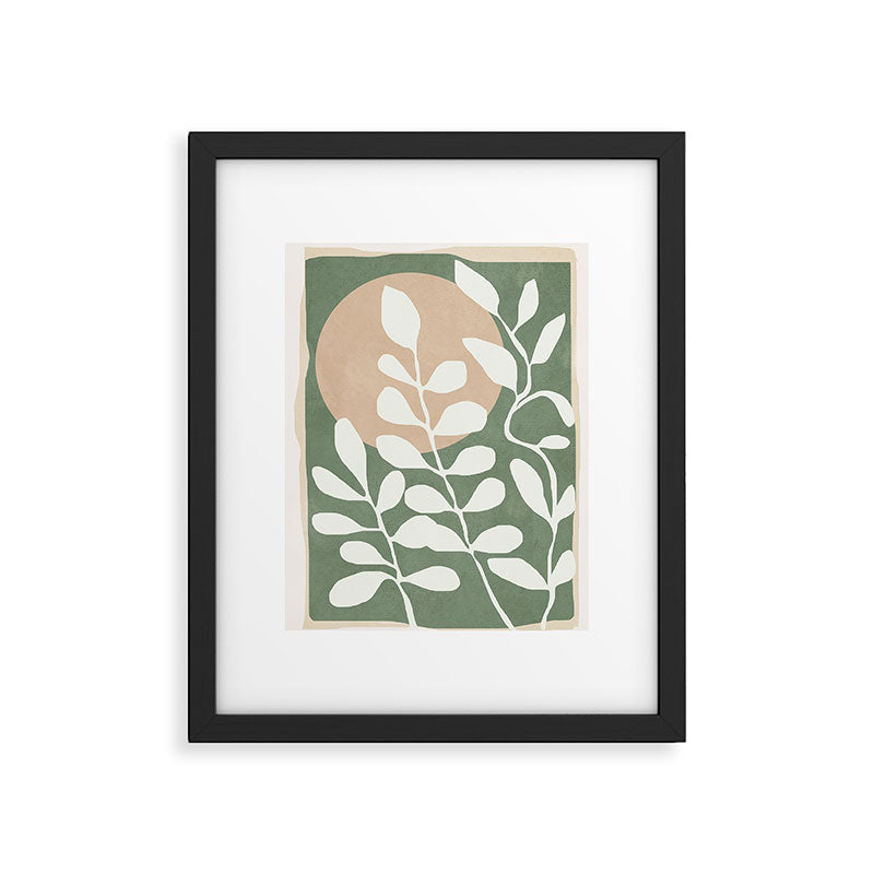 Minimal Abstract Leaves 02 Framed Art Print Gallery Image 5
