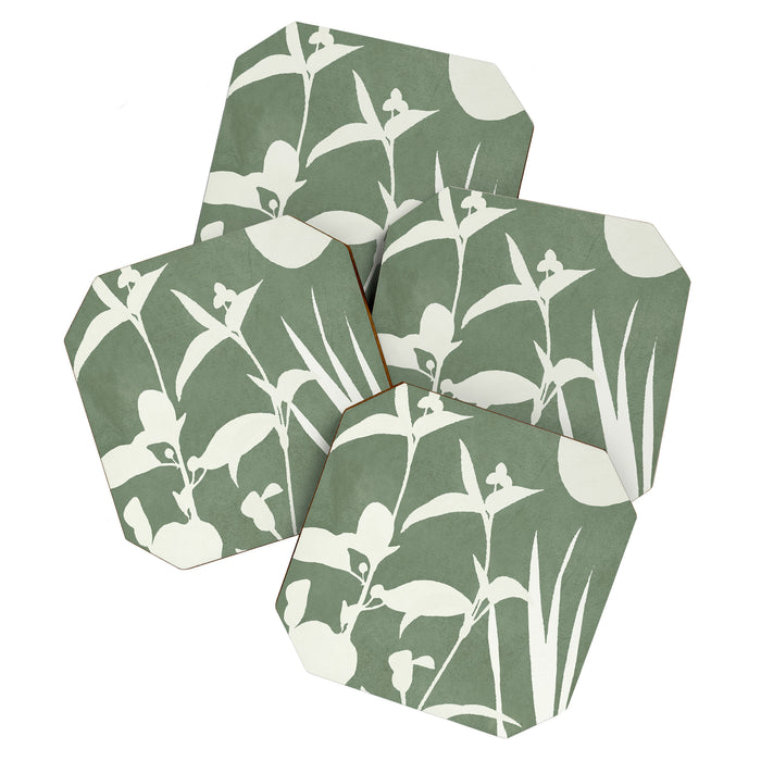 Minimal Abstract Leaves 10 Coaster Gallery Image 1