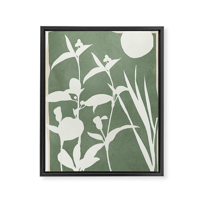 Minimal Abstract Leaves 10 Framed Canvas Print Gallery Image 6