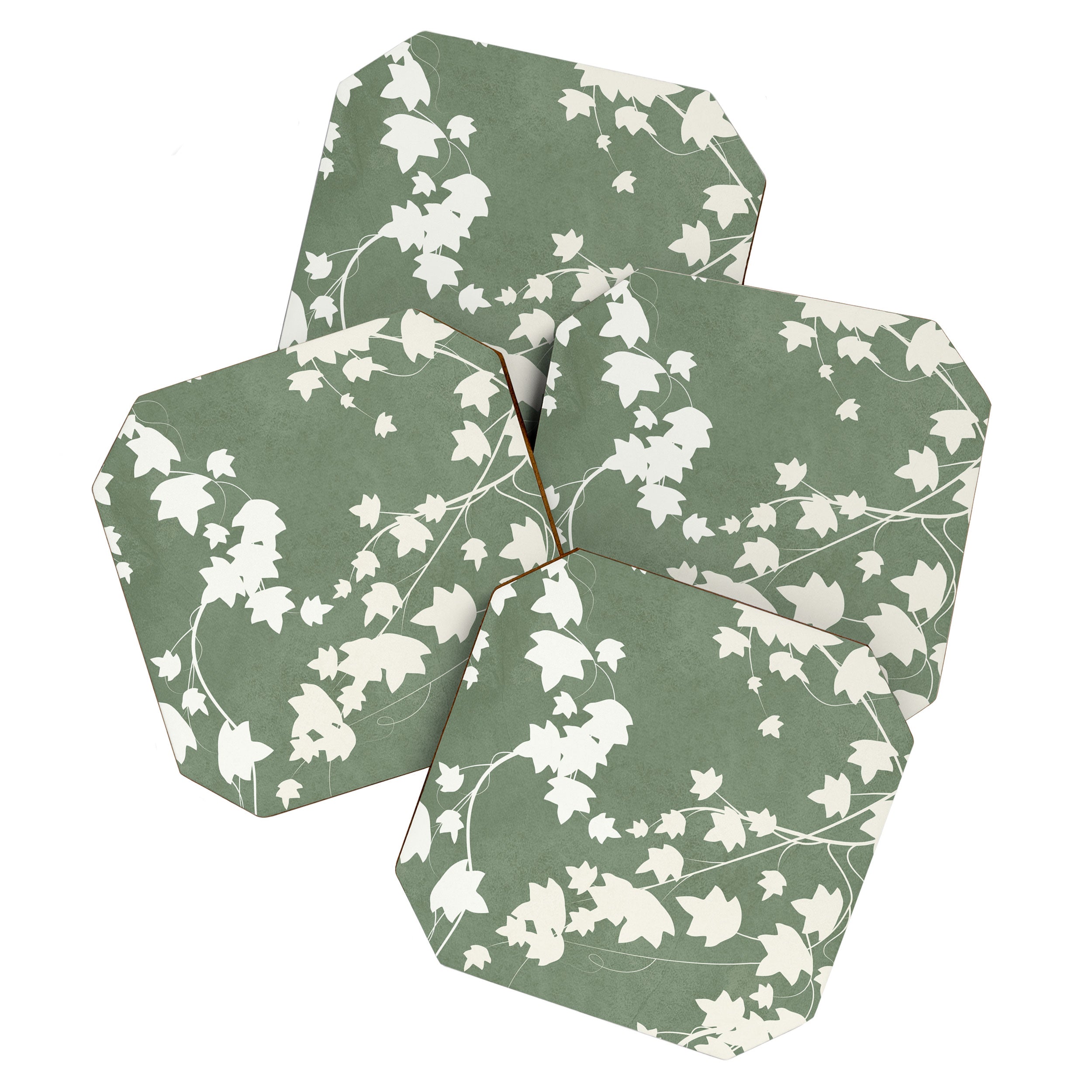 Minimal Abstract Leaves 12 Coaster Gallery Image 1