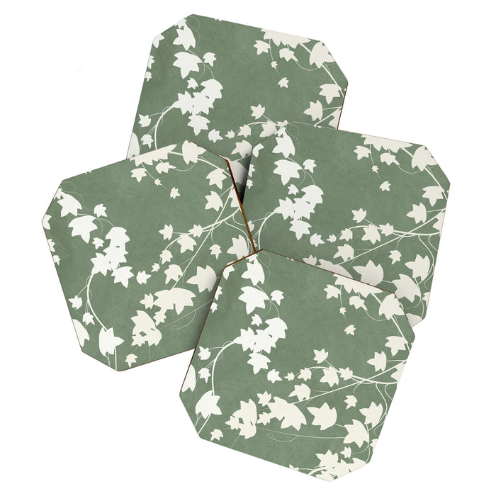 Minimal Abstract Leaves 12 Coaster Gallery Image 1