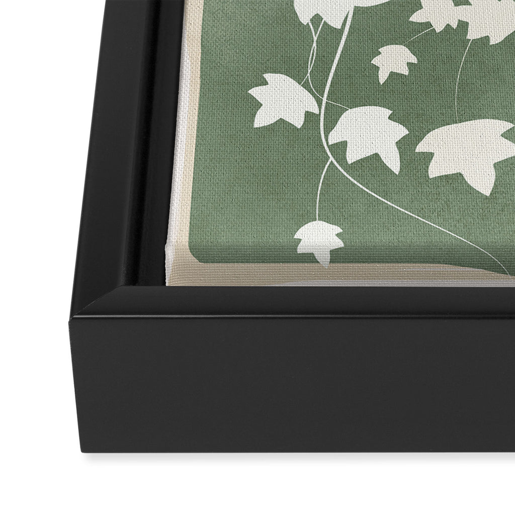 Minimal Abstract Leaves 12 Framed Canvas Print Gallery Image 3