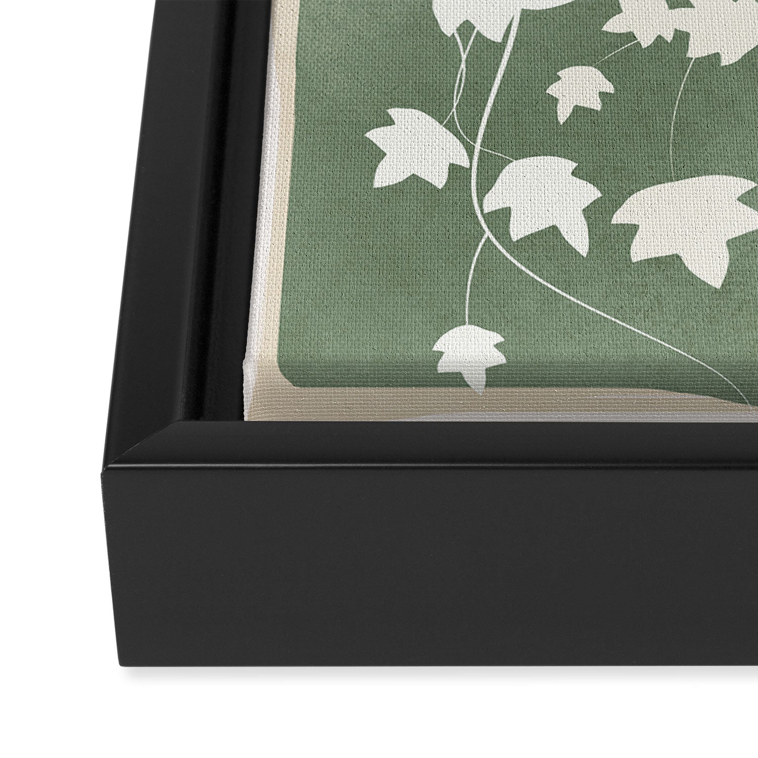 Minimal Abstract Leaves 12 Framed Canvas Print Gallery Image 3