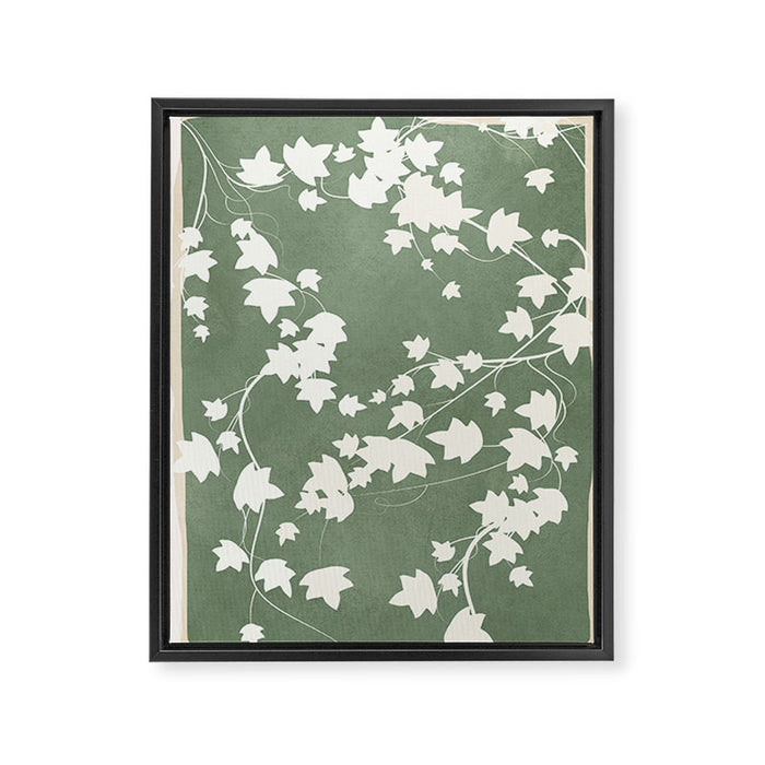 Minimal Abstract Leaves 12 Framed Canvas Print Gallery Image 1