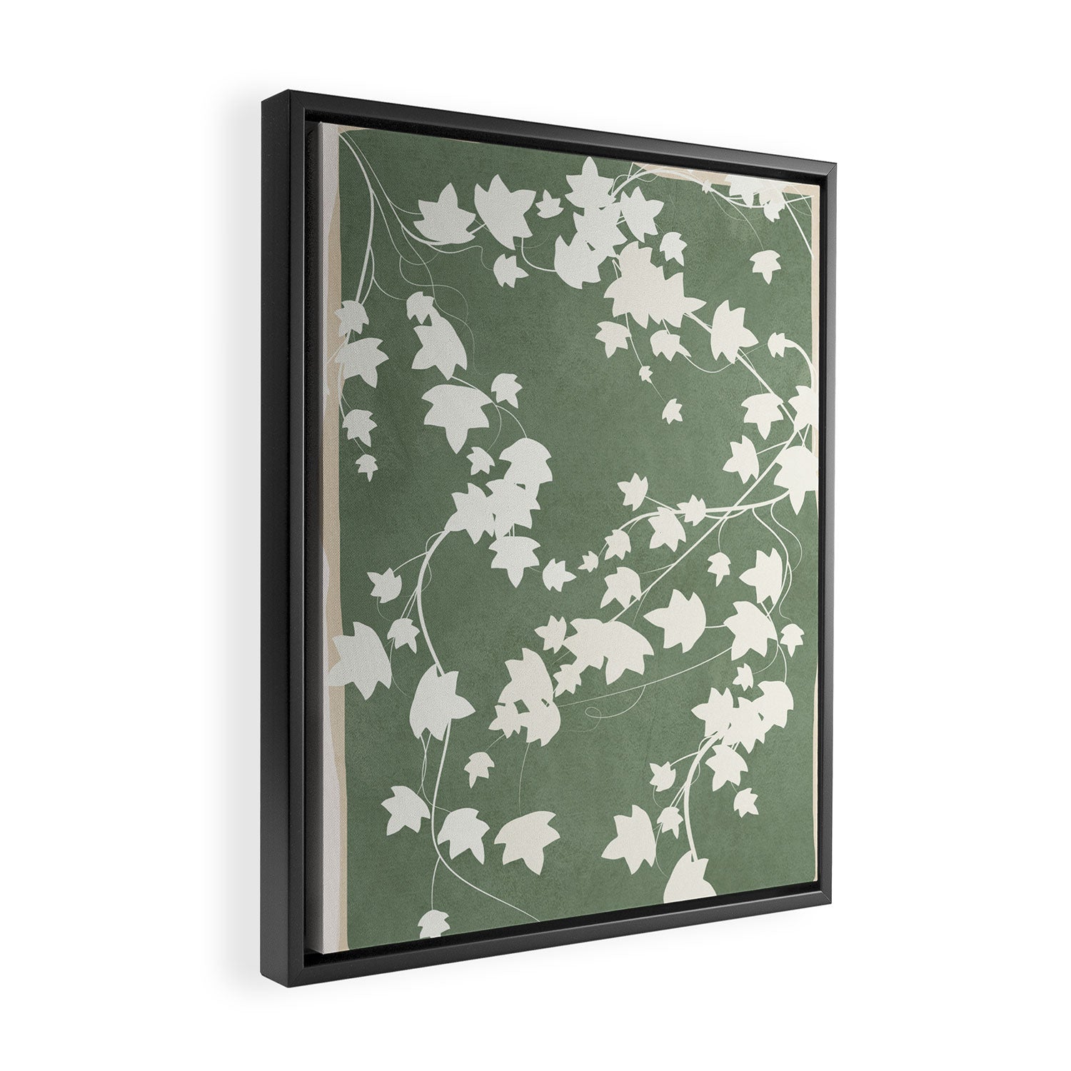 Minimal Abstract Leaves 12 Framed Canvas Print Gallery Image 2
