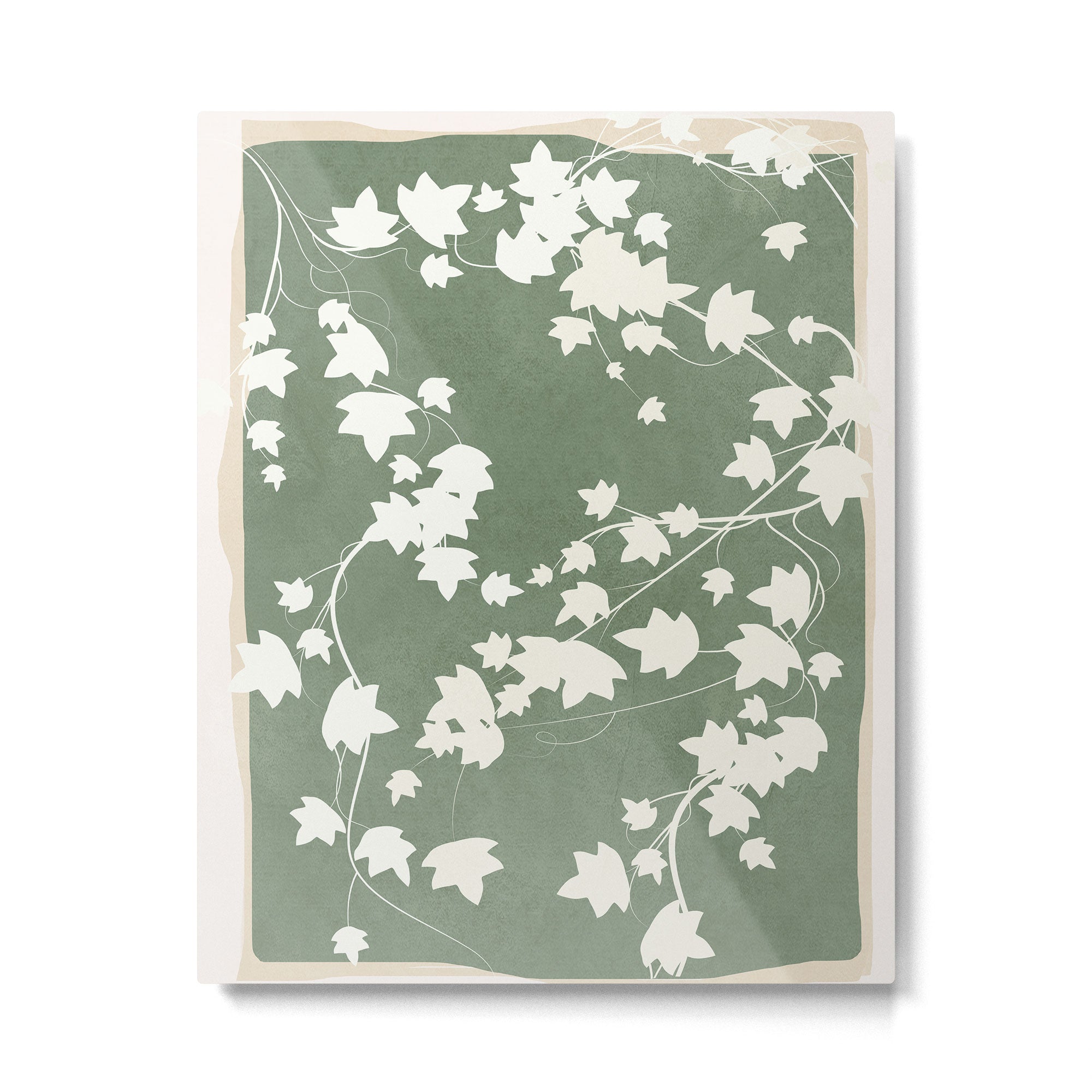 Minimal Abstract Leaves 12 Metal Print Gallery Image 4