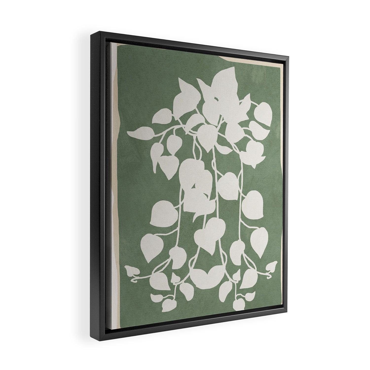 Minimal Abstract Leaves 16 Framed Canvas Print Gallery Image 2