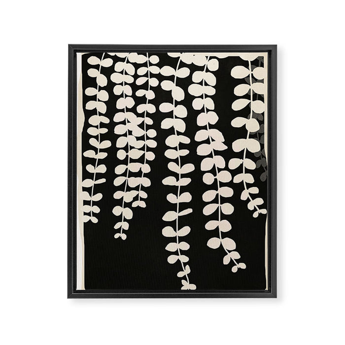 Minimal Abstract Leaves 17 Framed Canvas Print Gallery Image 1
