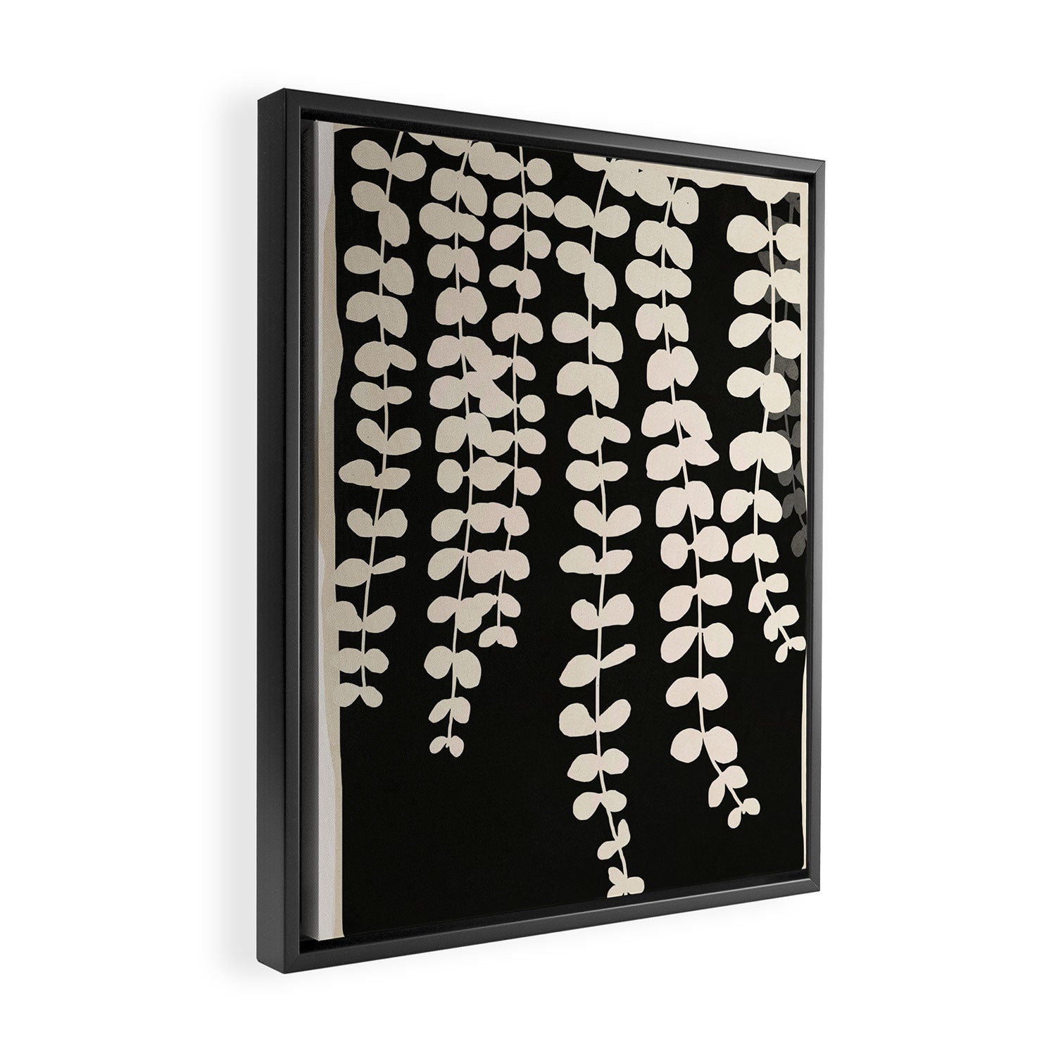 Minimal Abstract Leaves 17 Framed Canvas Print Gallery Image 2
