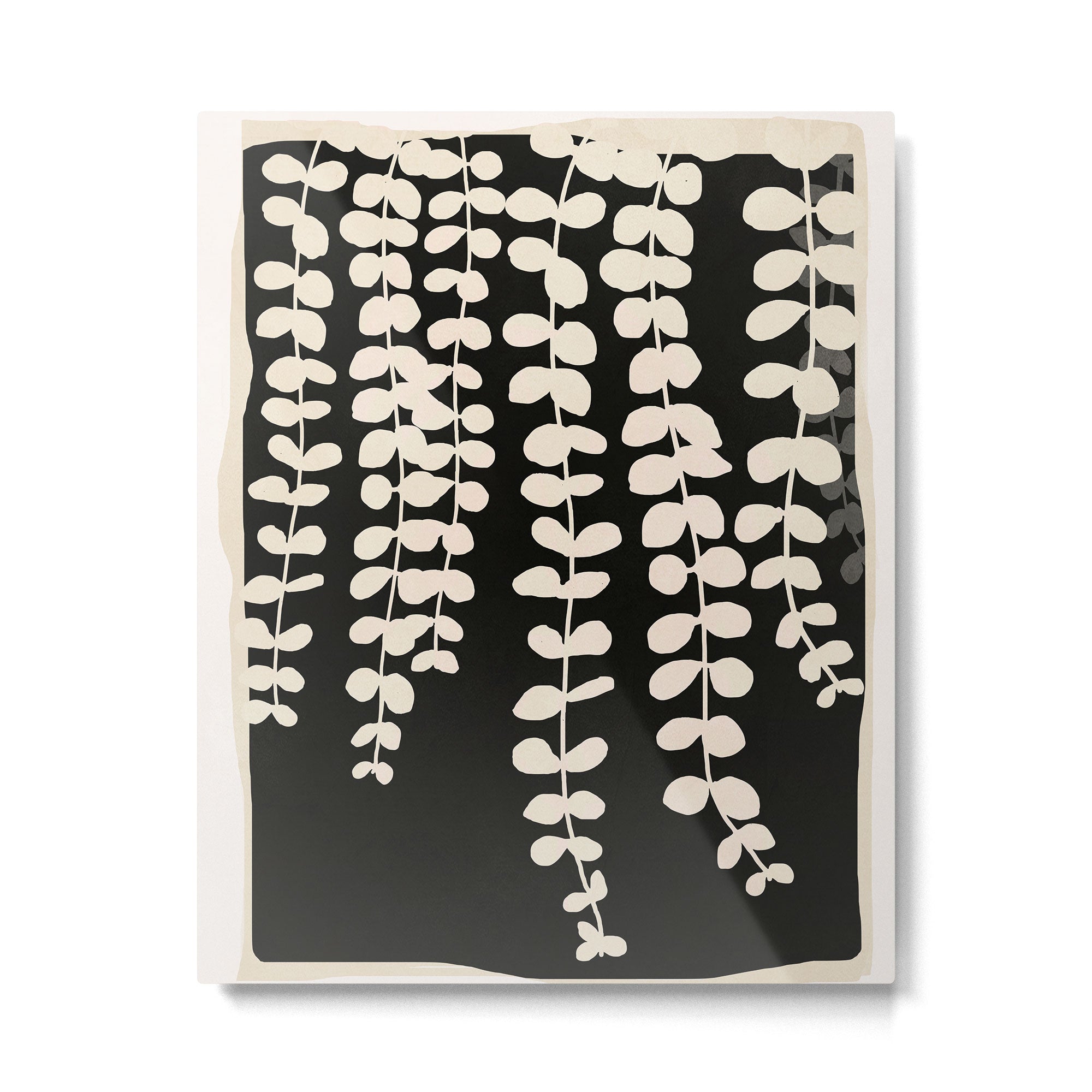 Minimal Abstract Leaves 17 Metal Print Gallery Image 4