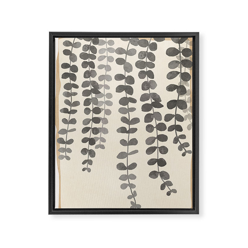 Minimal Abstract Leaves 19 Framed Canvas Print Gallery Image 6