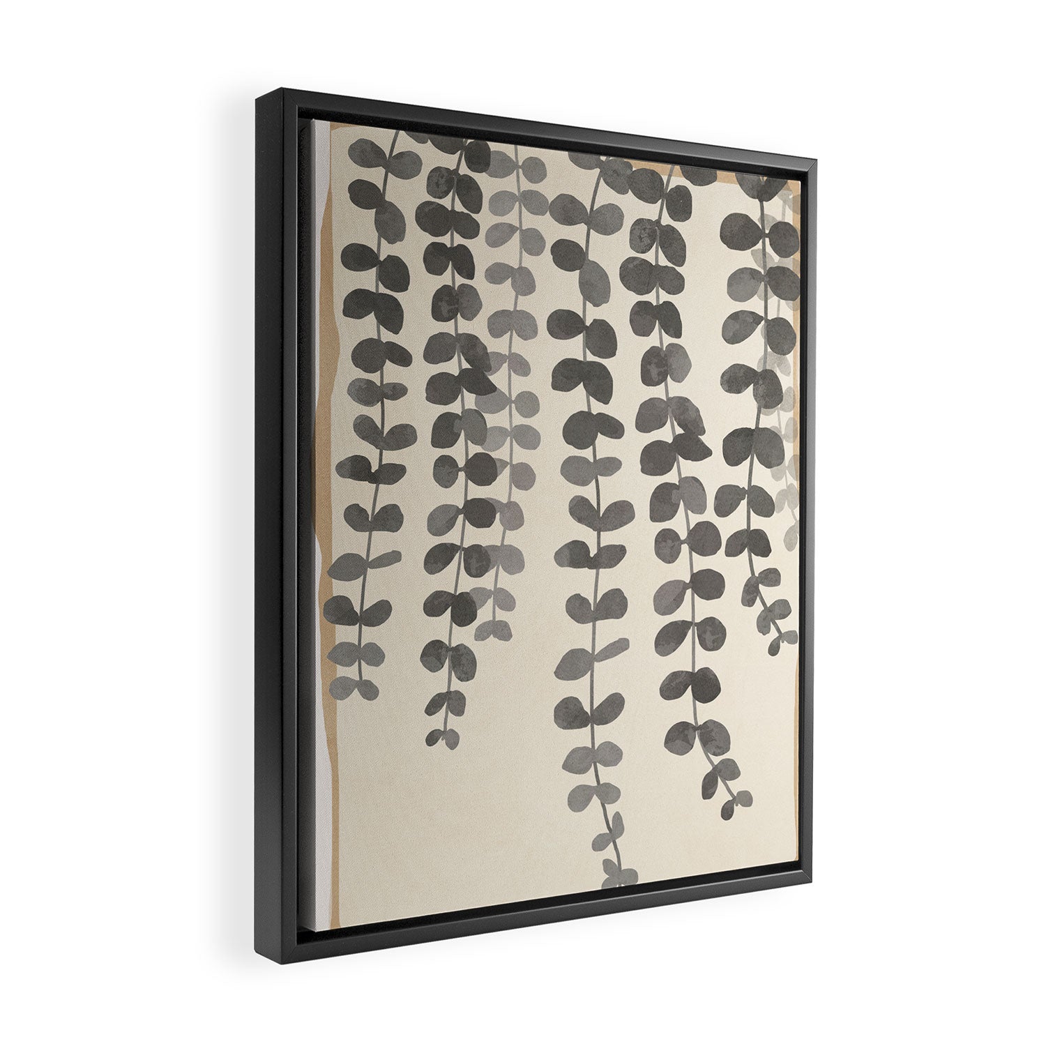 Minimal Abstract Leaves 19 Framed Canvas Print Gallery Image 2