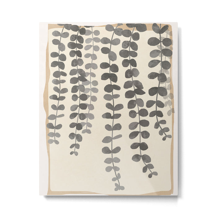Minimal Abstract Leaves 19 Metal Print Gallery Image 1