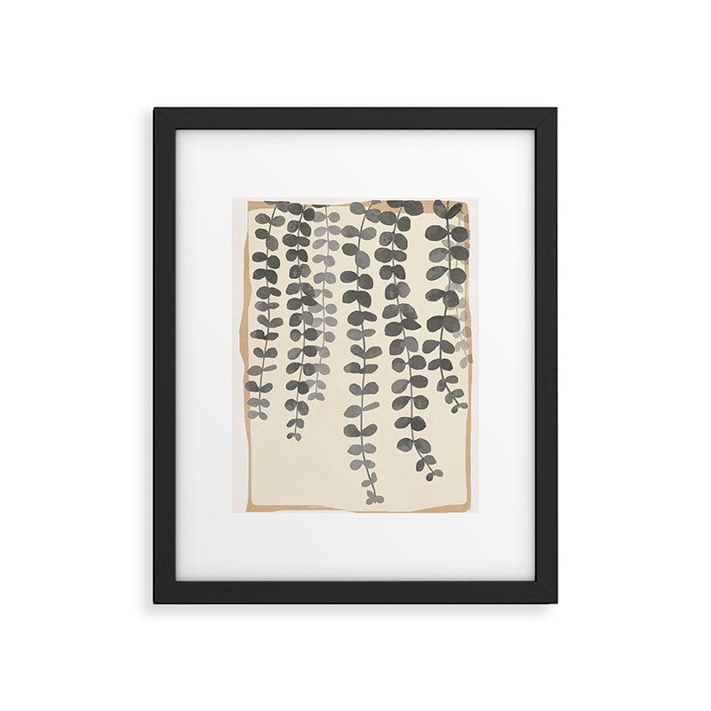 Minimal Abstract Leaves 19 Framed Art Print Gallery Image 5