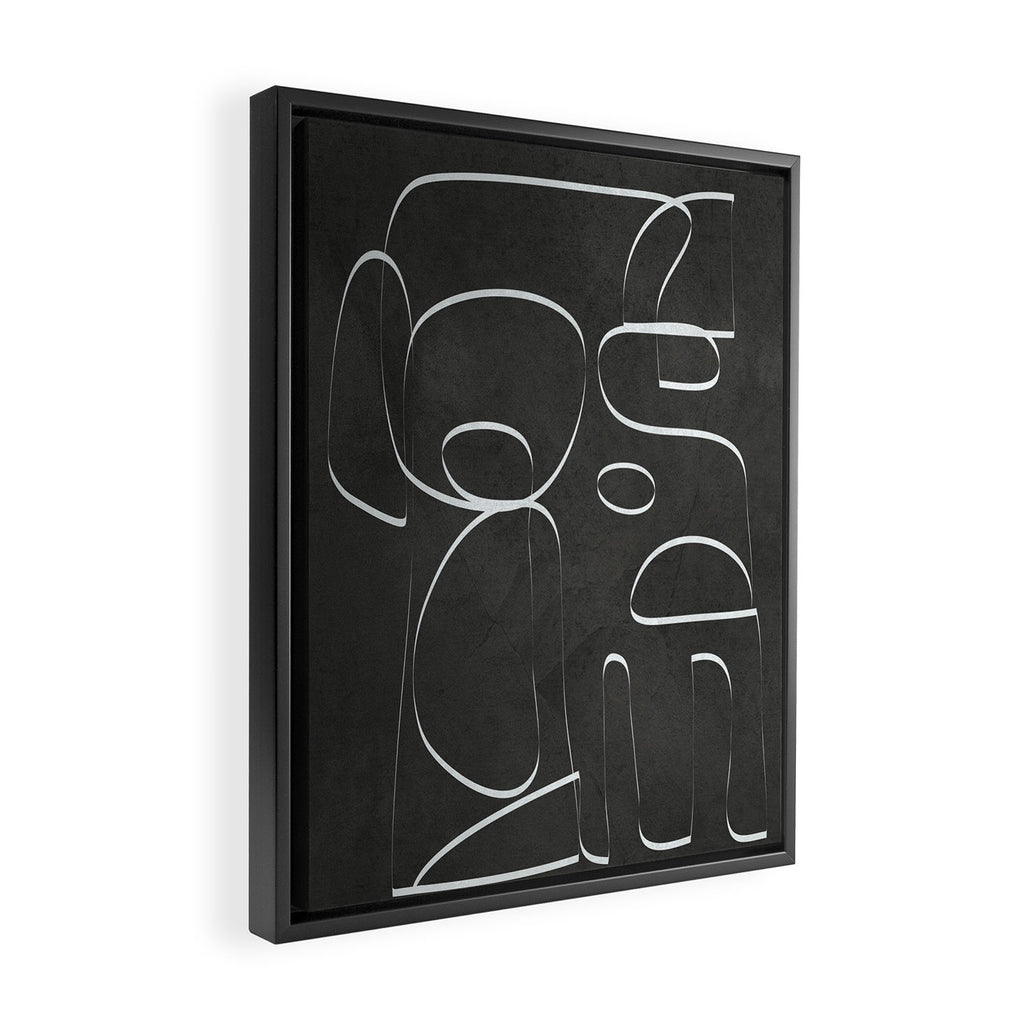 Minimal Abstract Line II Framed Canvas Print Gallery Image 2