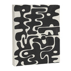 Minimal Abstract Maze - Noir Canvas Print Gallery Image 6