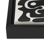 Minimal Abstract Maze - Noir Framed Canvas Print Gallery Image 3