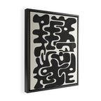 Minimal Abstract Maze - Noir Framed Canvas Print Gallery Image 2