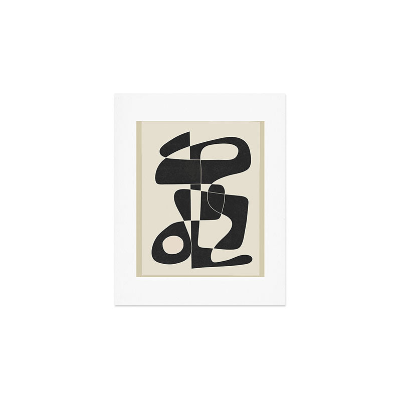 Minimal Abstract Noir Art Print Gallery Image 1