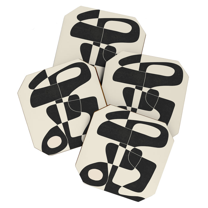 Minimal Abstract Noir Coaster Gallery Image 1