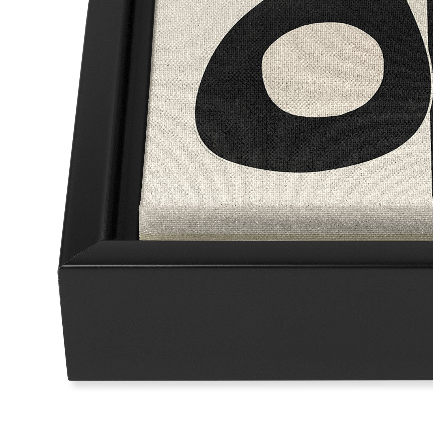 Minimal Abstract Noir Framed Canvas Print Gallery Image 3