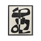 Minimal Abstract Noir Framed Canvas Print Gallery Image 6