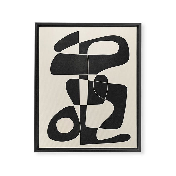 Minimal Abstract Noir Framed Canvas Print Gallery Image 1