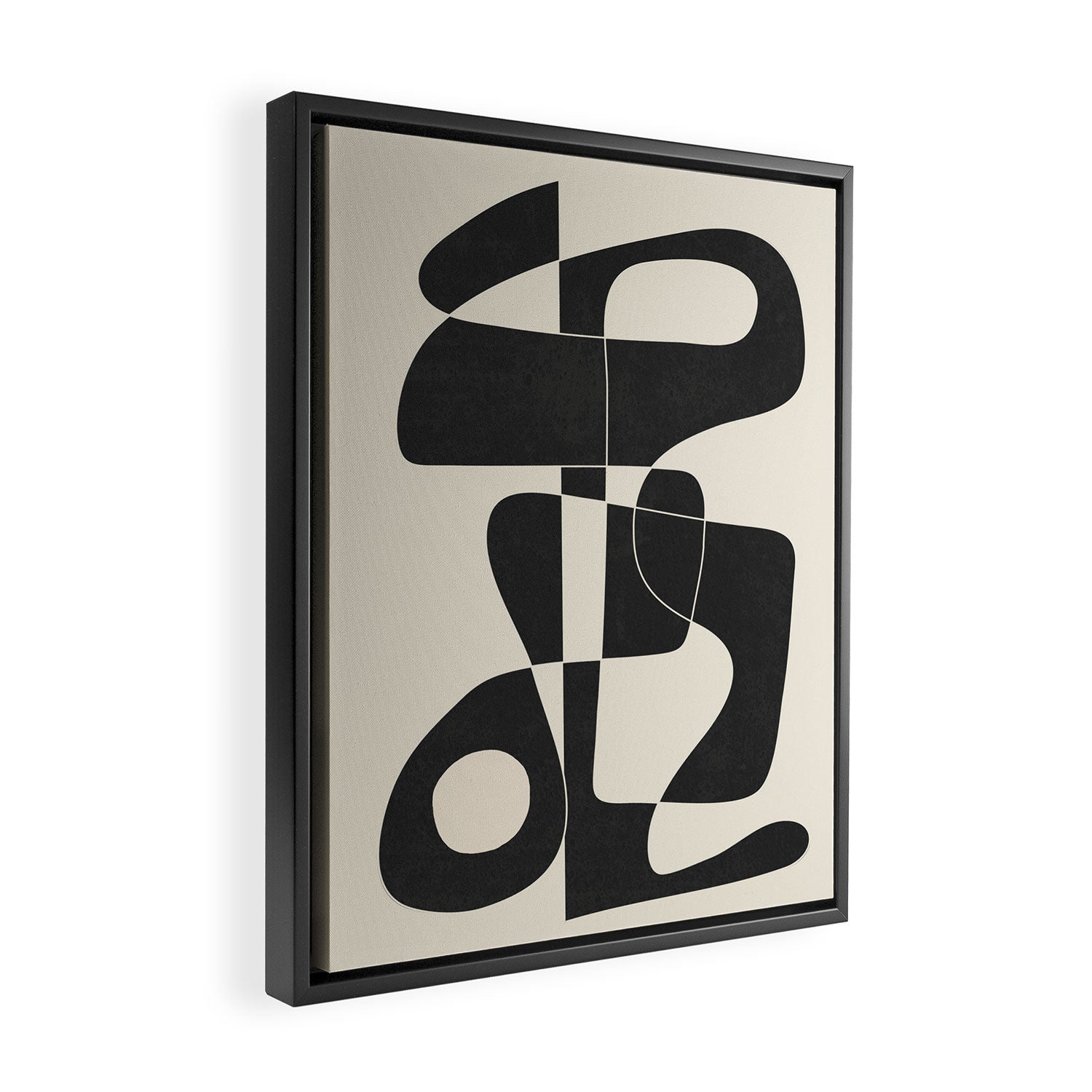 Minimal Abstract Noir Framed Canvas Print Gallery Image 2